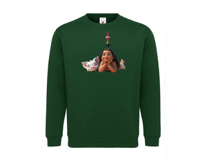 Moana Kids Pullover Sweatshirt, Adorable Cartoon Printed Disney Top for Boys & Girls, Lightweight Winter Outfit M8492