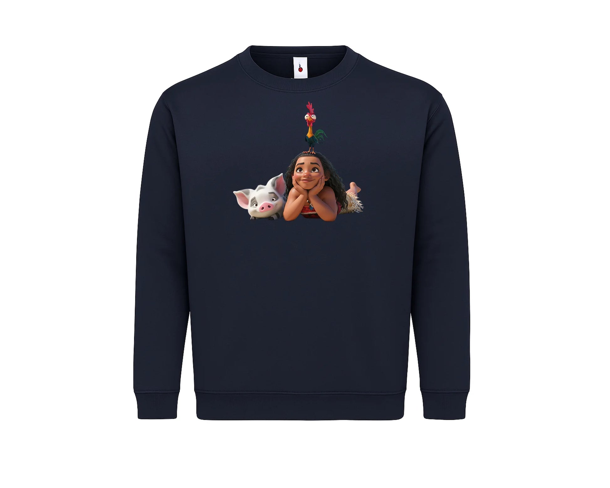 Moana Kids Pullover Sweatshirt, Adorable Cartoon Printed Disney Top for Boys & Girls, Lightweight Winter Outfit M8492