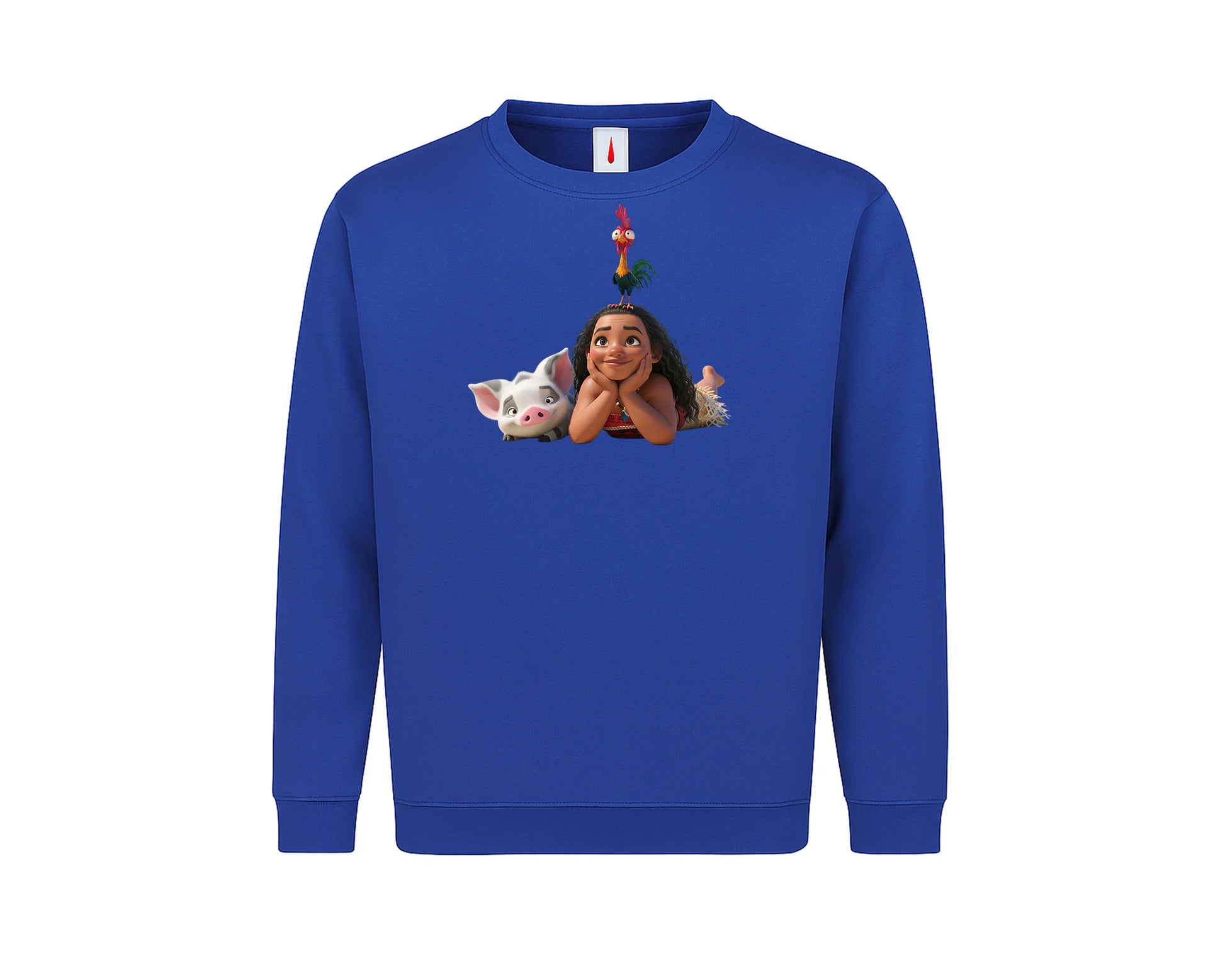 Moana Kids Pullover Sweatshirt, Adorable Cartoon Printed Disney Top for Boys & Girls, Lightweight Winter Outfit M8492