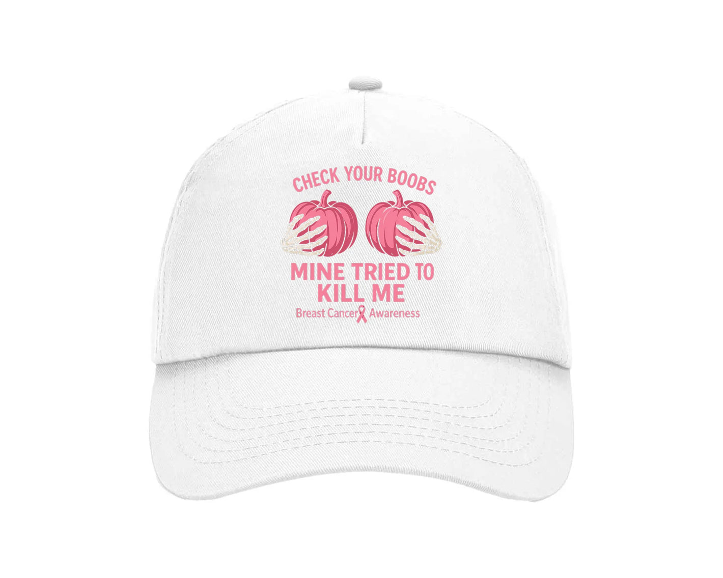 Breast Cancer Awareness Cap, Modern Headwear Spreading Positivity and Global Support M8496