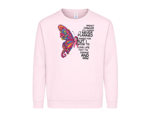Breast Cancer Awareness Sweatshirt, Thoughtful Graphic Pullover Spreading Awareness and Strength, Casual Everyday Wear M8498