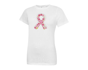 Breast Cancer Awareness T-Shirt, Empowering Printed Tee Sharing Hope, Love and Encouragement, Comfortable Clothing M8499
