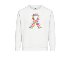 Breast Cancer Awareness Sweatshirt, Empowering Printed Pullover Sharing Hope, Love and Encouragement, Comfortable Clothing M8499