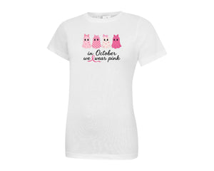 Breast Cancer Awareness T-Shirt, Motivational Graphic Tee Promoting Strength, Courage and Solidarity, Casual Wear M8501