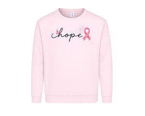 Breast Cancer Awareness Sweatshirt, Meaningful Graphic Pullover with Empowering Message, Stylish Comfortable Apparel M8502