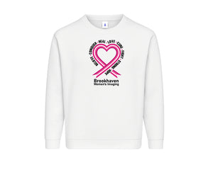 Breast Cancer Awareness Sweatshirt, Supportive Printed Pullover Spreading Love, Courage and Unity, Casual Daily Outfit M8503