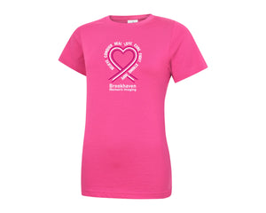 Breast Cancer Awareness T-Shirt, Supportive Printed Tee Spreading Love, Courage and Unity, Casual Daily Outfit M8503
