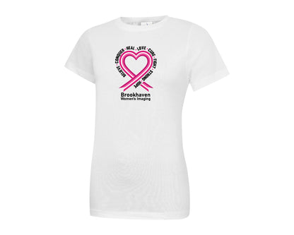 Breast Cancer Awareness T-Shirt, Supportive Printed Tee Spreading Love, Courage and Unity, Casual Daily Outfit M8503