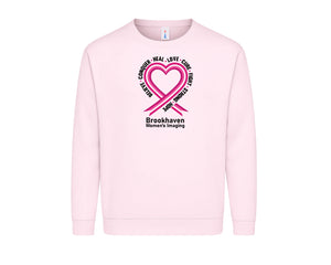Breast Cancer Awareness Sweatshirt, Supportive Printed Pullover Spreading Love, Courage and Unity, Casual Daily Outfit M8503