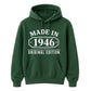 Made in 1946 Original Edition 80th Birthday Unisex Hoodie