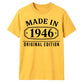 80th Birthday Gift Made in 1946 Original Edition Vintage Birthday Shirt