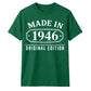 80th Birthday Gift Made in 1946 Original Edition Vintage Birthday Shirt