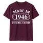 80th Birthday Gift Made in 1946 Original Edition Vintage Birthday Shirt