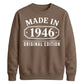 Made in 1946 Original Edition 80th Birthday Unisex Sweatshirt