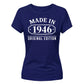 Made in 1946 Original Edition 80th Birthday Ladies Fit-TShirt