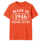 80th Birthday Gift Made in 1946 Original Edition Vintage Birthday Shirt