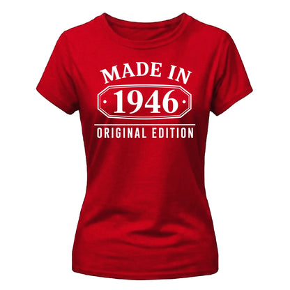Made in 1946 Original Edition 80th Birthday Ladies Fit-TShirt