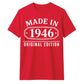 80th Birthday Gift Made in 1946 Original Edition Vintage Birthday Shirt