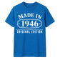 80th Birthday Gift Made in 1946 Original Edition Vintage Birthday Shirt