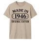80th Birthday Gift Made in 1946 Original Edition Vintage Birthday Shirt
