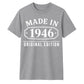 80th Birthday Gift Made in 1946 Original Edition Vintage Birthday Shirt
