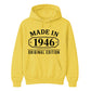 Made in 1946 Original Edition 80th Birthday Unisex Hoodie