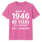 80th birthday gifts for husband sarcasm t shirt