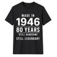 80th birthday gifts for husband sarcasm t shirt