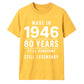 80th birthday gifts for husband sarcasm t shirt