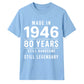 80th birthday gifts for husband sarcasm t shirt