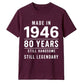 80th birthday gifts for husband sarcasm t shirt