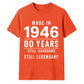 80th birthday gifts for husband sarcasm t shirt