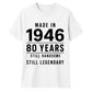80th birthday gifts for husband sarcasm t shirt