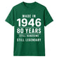 80th birthday gifts for husband sarcasm t shirt