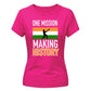 India T20 Women's World Cup Making History India Women Cricket Printed Ladies Fit T-Shirt