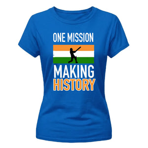 India T20 Women's World Cup Making History India Women Cricket Printed Ladies Fit T-Shirt