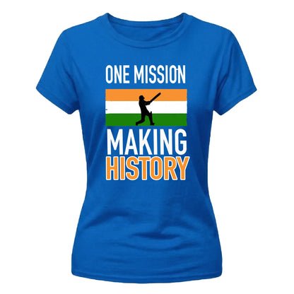 India T20 Women's World Cup Making History India Women Cricket Printed Ladies Fit T-Shirt