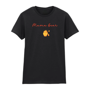 Mama  Honey Pot & Bee T-Shirt Cute Mom Graphic Tee Mothers Day Gift