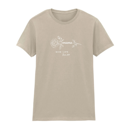 Mama – Mom Life Mothers Day Printed Ladies Fit T-Shirt
