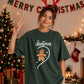 Matching Gingerbread Girl Half Heart Christmas Oversized T-Shirt