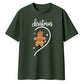 Matching Gingerbread Girl Half Heart Christmas Oversized T-Shirt