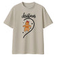Matching Gingerbread Girl Half Heart Christmas Oversized T-Shirt