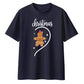 Matching Gingerbread Girl Half Heart Christmas Oversized T-Shirt