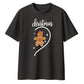 Matching Gingerbread Girl Half Heart Christmas Oversized T-Shirt