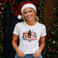 Meowy Cute Cat Graphic Christmas Ladies T-Shirt