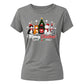 Meowy Cute Cat Graphic Christmas Ladies T-Shirt