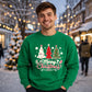 Merry Christmas Three Trees Graphic Unisex Sweatshirt