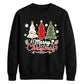 Merry Christmas Three Trees Graphic Unisex Sweatshirt