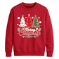 Merry Christmas Three Trees Graphic Unisex Sweatshirt