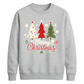 Merry Christmas Three Trees Graphic Unisex Sweatshirt